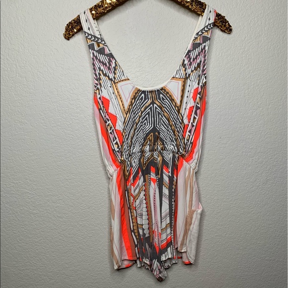 MINKPINK Aztec Neon and Gold Romper - Picture 5 of 6